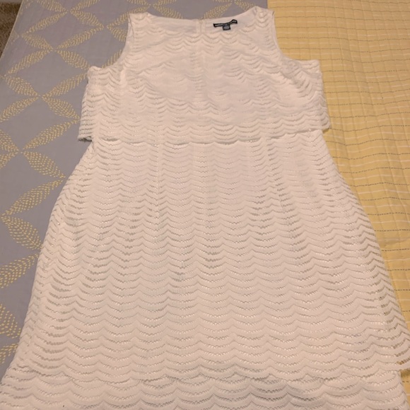 White Lace Dreams Sleeveless Dress - Picture 1 of 3